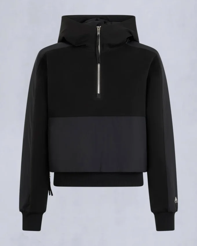 Mixmedia pullover hoodie