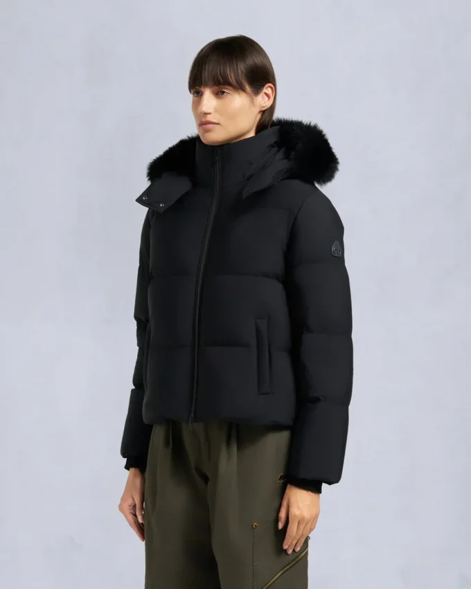 Nyluxe Misti Shearling Trim Puffer