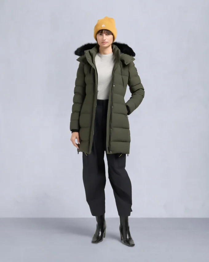 Nyluxe Watershed Shearling Trim Parka