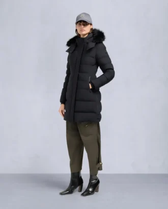 Nyluxe Watershed Shearling Trim Parka