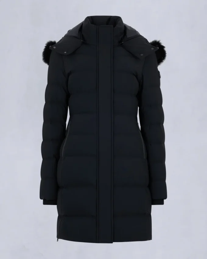Nyluxe Watershed Shearling Trim Parka