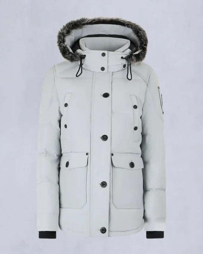 Onyx Anguille Shearling Trim Jacket