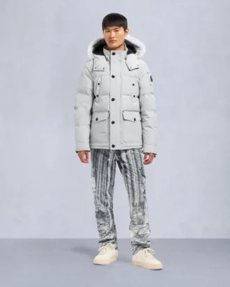 Onyx Round Island jas met schapenvachtrand