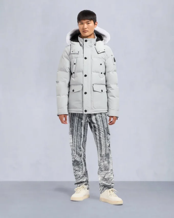 Onyx Round Island jas met schapenvachtrand