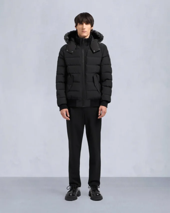 Onyx Scotchtown bomberjack met schapenvachtrand