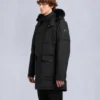 Onyx Shearling Trim Big Ridge Parka