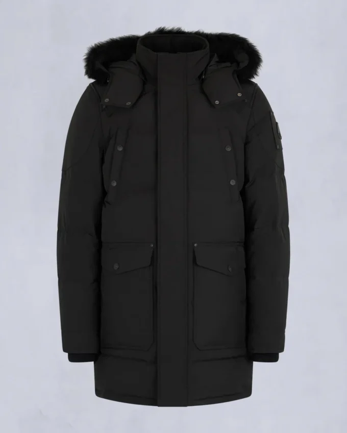 Onyx Shearling Trim Big Ridge Parka
