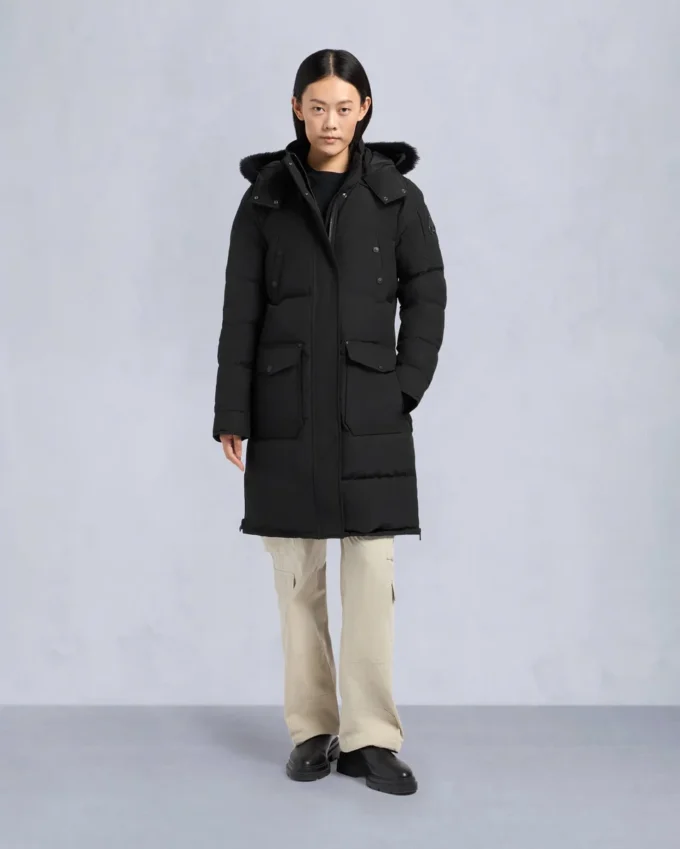 Onyx Shearling Trim Causapscal Parka