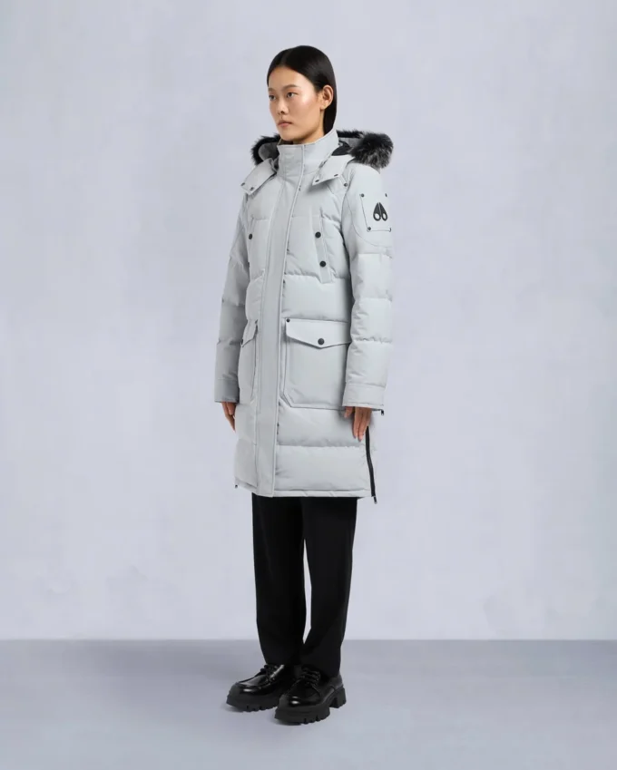 Onyx Shearling Trim Causapscal Parka