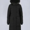 Onyx Shearling Trim Causapscal Parka