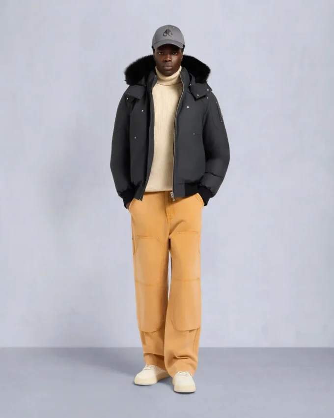 Originele ballistische bomberjack met schapenvachtrand