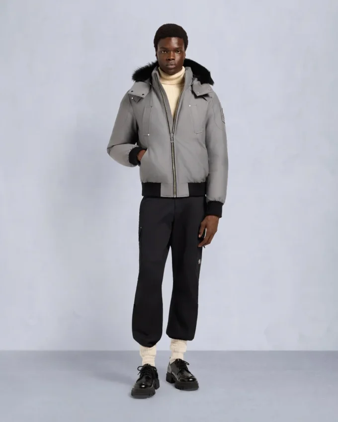 Originele ballistische bomberjack met schapenvachtrand