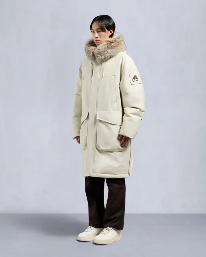 Originele Dawson-parka met schapenvachtrand