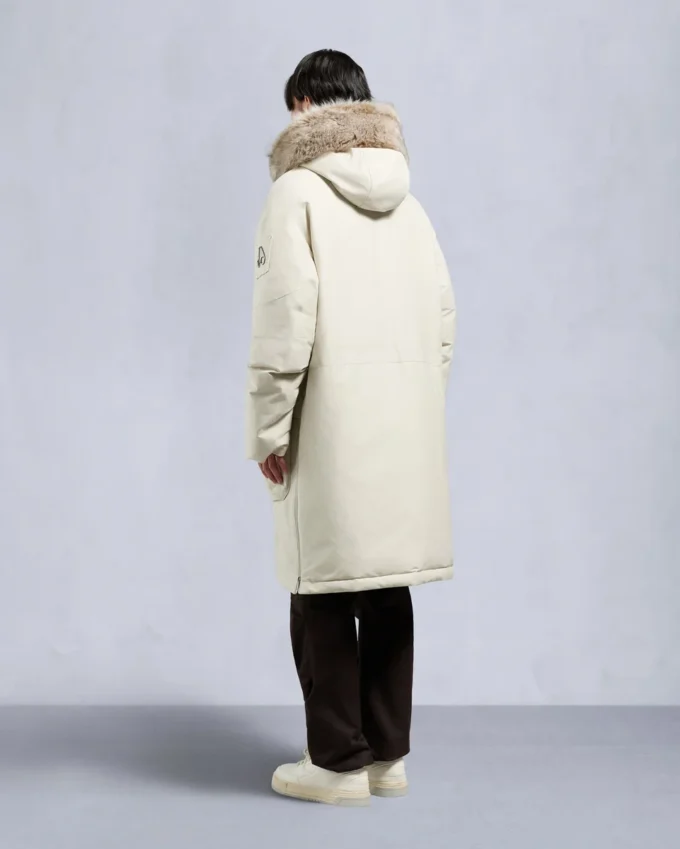 Originele Dawson-parka met schapenvachtrand