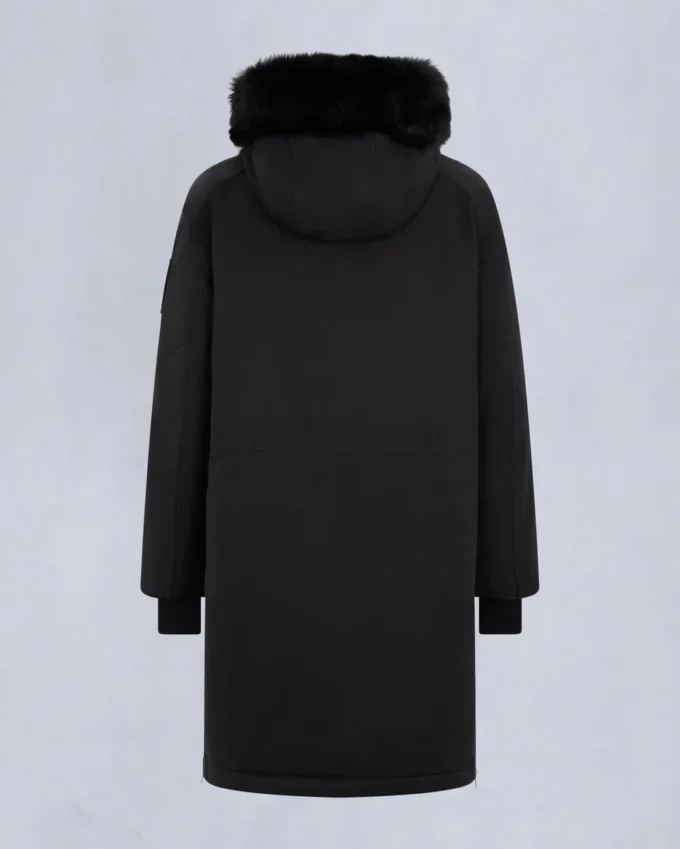 Originele Dawson-parka met schapenvachtrand