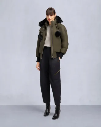 Originele Debbie bomberjack met schapenvachtrand