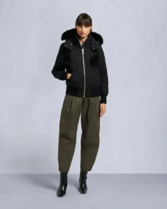 Originele Debbie bomberjack met schapenvachtrand