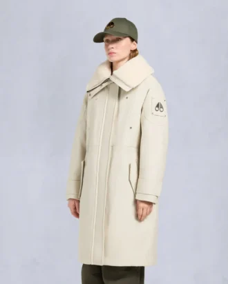 Originele stormjas met schapenvachtrand