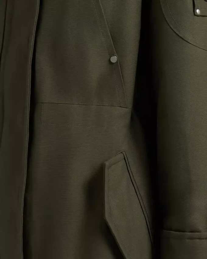 Originele stormjas met schapenvachtrand