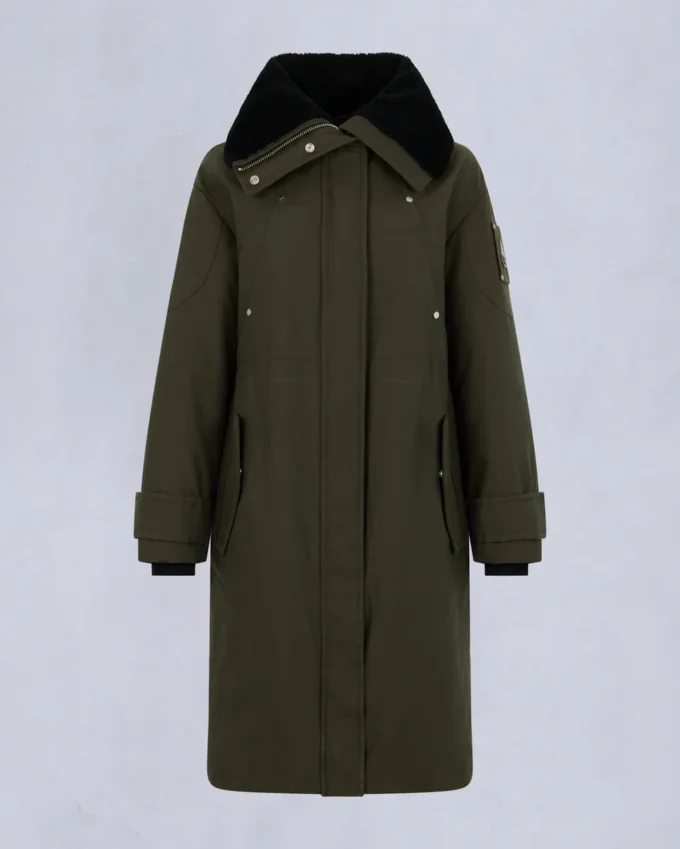 Originele stormjas met schapenvachtrand